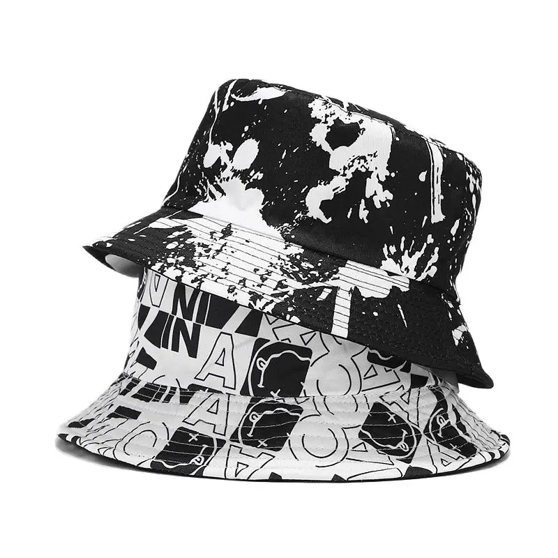 

2023 Весенняя хлопковая Панама с принтом граффити шляпа рыбака уличная дорожная Солнцезащитная шапка для мужчин и женщин 126