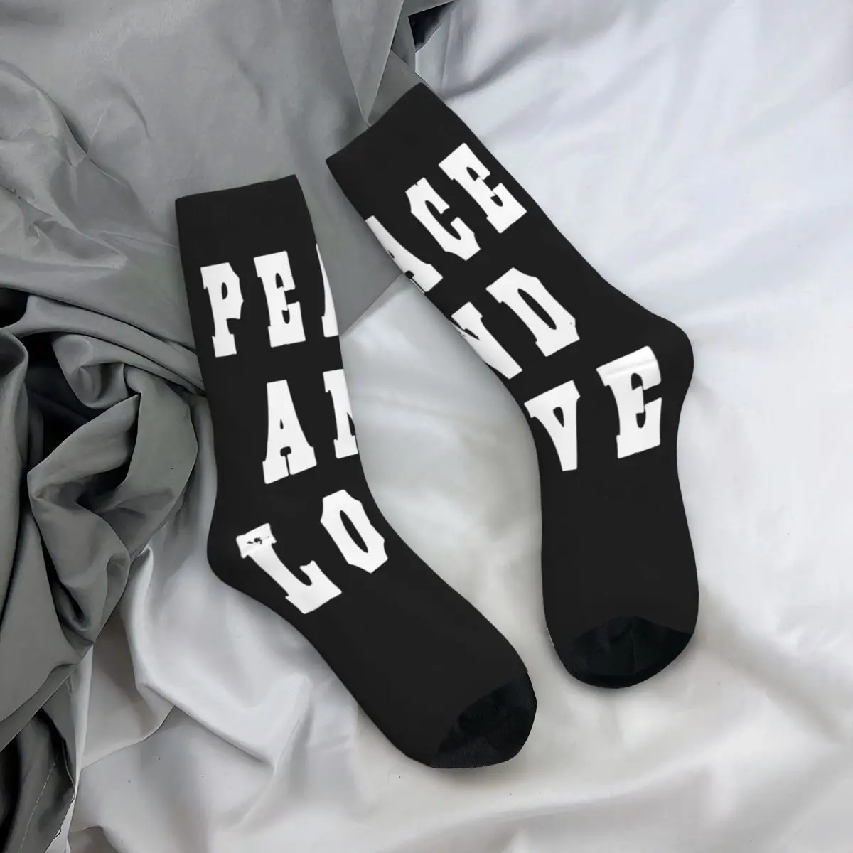 

Чулки Peace And Love, Модные Носки с рисунком Ringo Star, зимние нескользящие носки, женские качественные носки для скейтборда