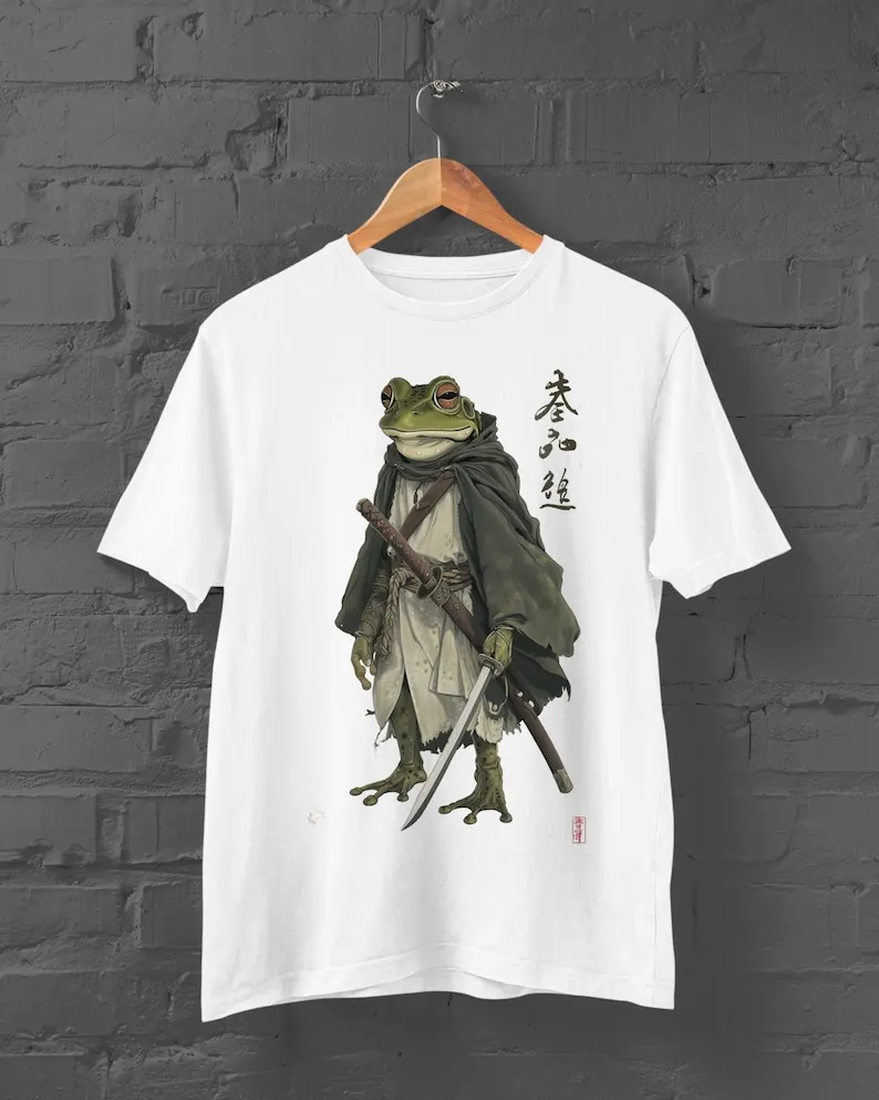 Samurai Frog T-Shirt Harajuku Japanese Streetwear Kanji Tshirt Y2K Top Anime Shirt Japanese Frog Shirt
Samurai Frog T-Shirt Harajuku Japanese Streetwear Kanji Tshirt Y2K Top Anime Shirt Japanese Frog Shirt