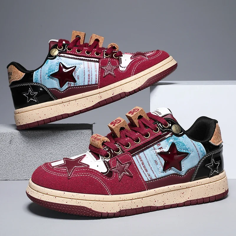 Autumn Men Casual Sneakers Fashion Wine Stars Tennis Sport Running Shoes Male Skateboarding Flats Jogging Trainers Footwear
Autumn Men Casual Sneakers Fashion Wine Stars Tennis Sport Running Shoes Male Skateboarding Flats Jogging Trainers Footwear