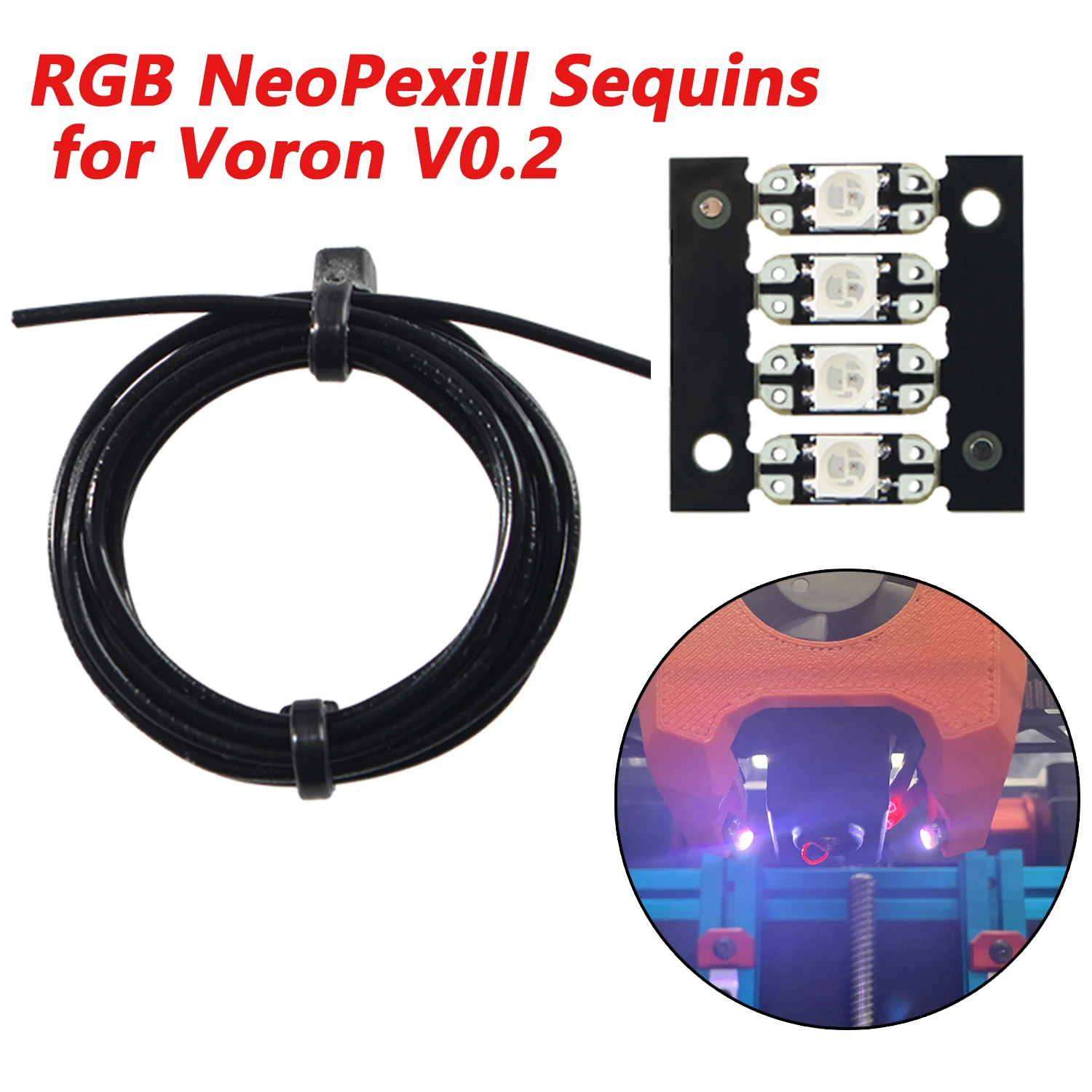 Блестки RGB NeoPexill для Voron V0.2, мини-экструдер с USB, головка инструмента WS2812 3535, яркая RGB фотография, аксессуары для 3D печати
Блестки RGB NeoPexill для Voron V0.2, мини-экструдер с USB, головка инструмента WS2812 3535, яркая RGB фотография, аксессуары для 3D печати