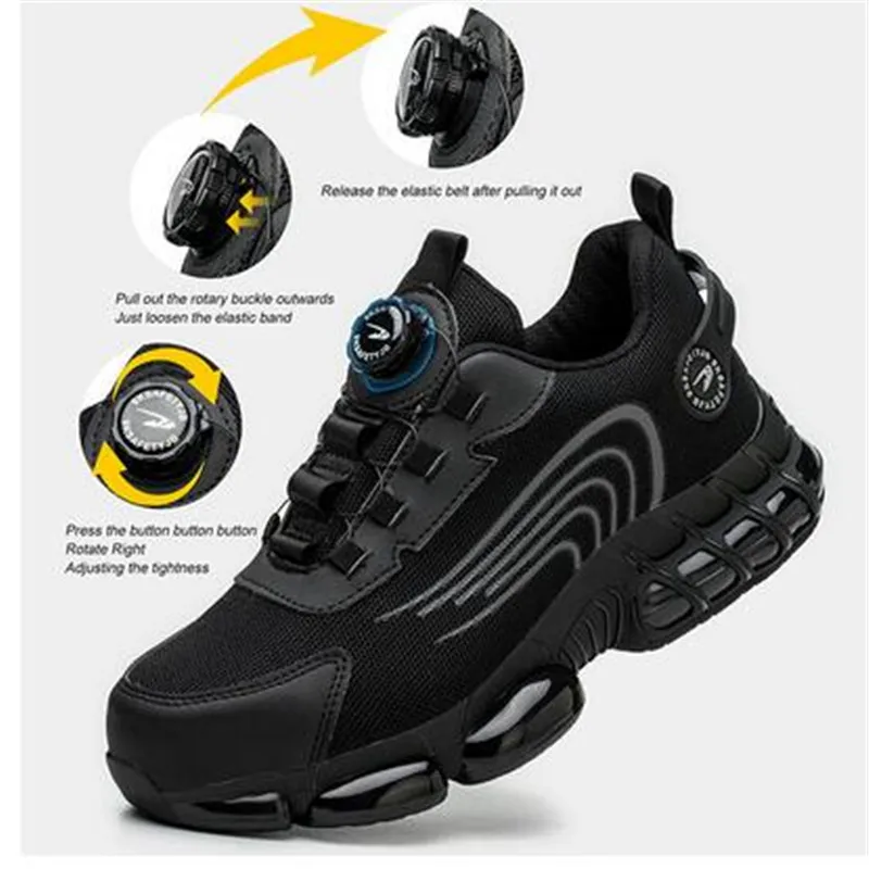 Rotating Button Safety Shoes Men Work Sneakers Indestructible Shoes Puncture-Proof Protective Shoes Work Boots Steel Toe Shoes
Rotating Button Safety Shoes Men Work Sneakers Indestructible Shoes Puncture-Proof Protective Shoes Work Boots Steel Toe Shoes