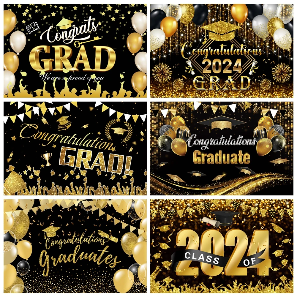 2024 Congrats Grad Photography Backdrop Black Gold Glitter Balloons Congratulation Graduate Class of 2024 Party Photo Background
2024 Congrats Grad Photography Backdrop Black Gold Glitter Balloons Congratulation Graduate Class of 2024 Party Photo Background