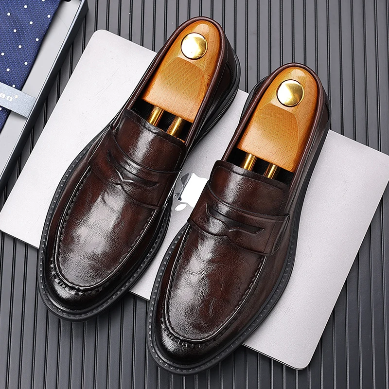 

Oxford shoes business British gentleman leather shoes to work small leather shoes comfortable casual leather shoes