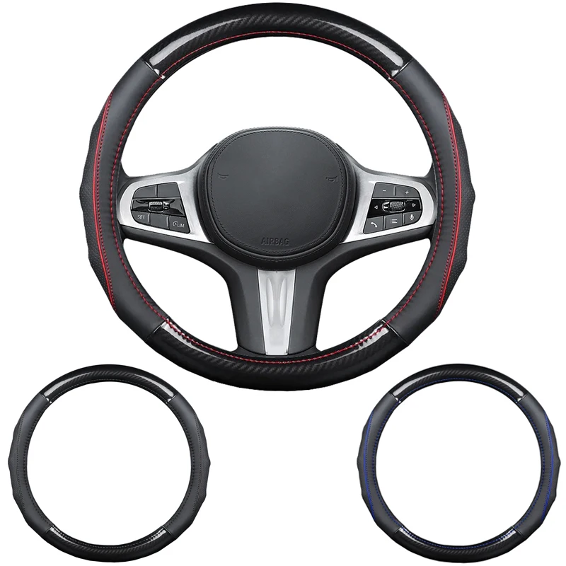 38cm Four Seasons Carbon Fibre Leather Car Steering Wheel Cover Breathable Universal Protector Auto Accessories interior Styling
38cm Four Seasons Carbon Fibre Leather Car Steering Wheel Cover Breathable Universal Protector Auto Accessories interior Styling
