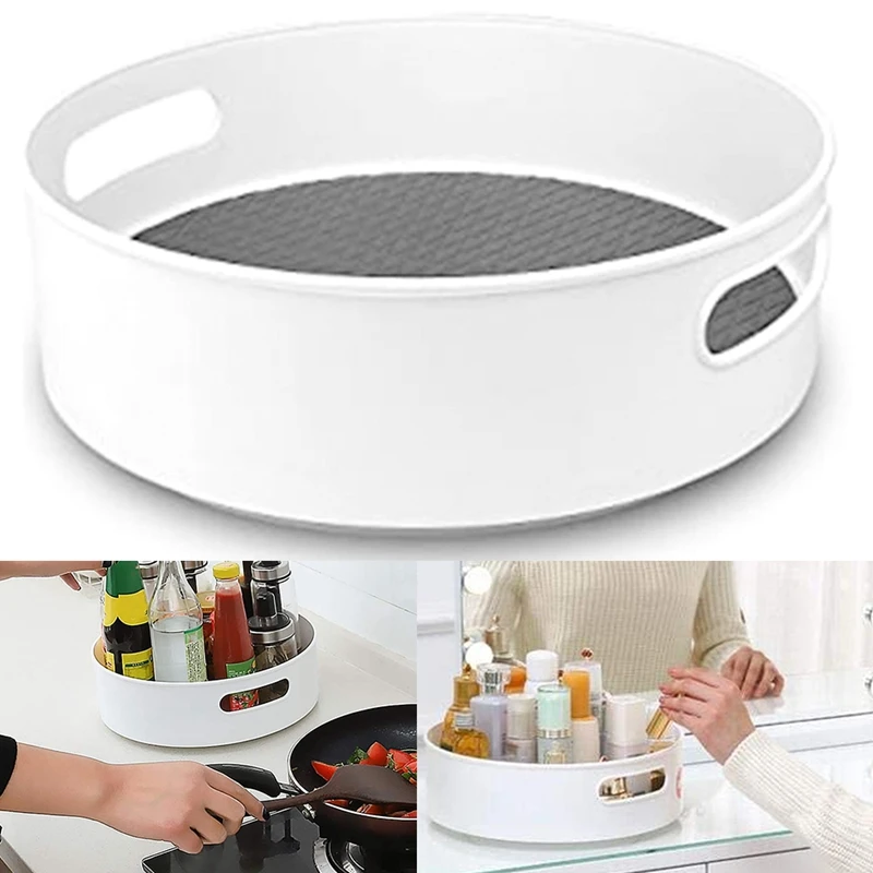 Вращающийся стол Lazy Susan, нескользящий кухонный шкаф-органайзер для нижней раковины, кладовой, белый + серый
Вращающийся стол Lazy Susan, нескользящий кухонный шкаф-органайзер для нижней раковины, кладовой, белый + серый