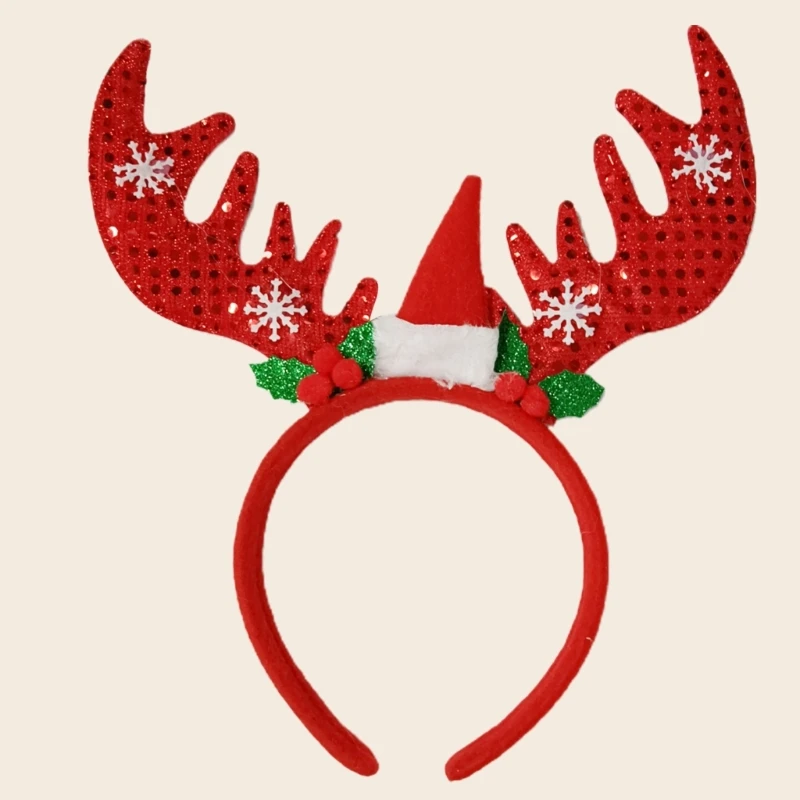 

Рождественская детская повязка на голову с мигающими оленьими рогами, милый и уникальный головной убор, дропшиппинг