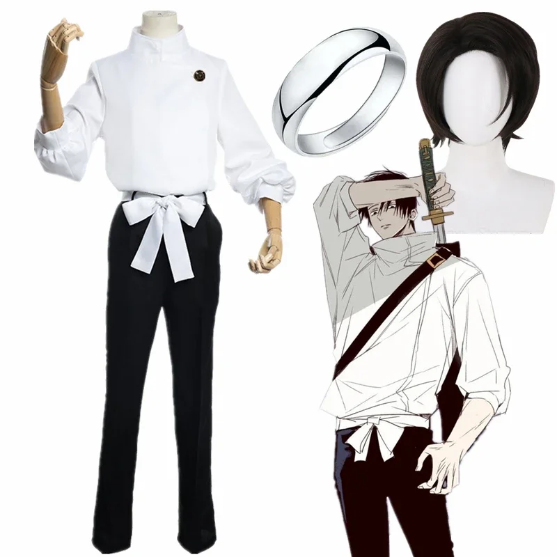 Anime Jujutsu Kaisen Cosplay Costume Yuta Okkotsu Halloween Carnival Party White Cartoon Uniform Ring Suit
Anime Jujutsu Kaisen Cosplay Costume Yuta Okkotsu Halloween Carnival Party White Cartoon Uniform Ring Suit