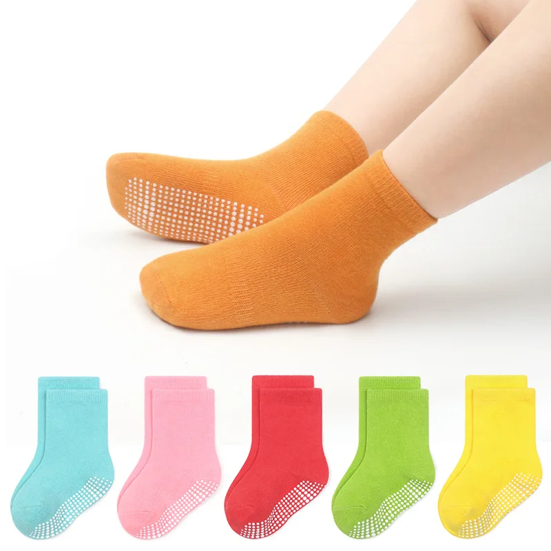 

Baby Socks Children's Adhesive Non Slip Floor Socks for Infants Toddlers Middle and Large Children Trampoline Sock Cute Socks