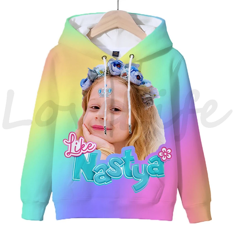 

Girls Like Nastya Hoodies Kids 3D Print Sweatshirts Tops Coats Children Harajuku Pullovers Autumn Outwears Sudadera shirt