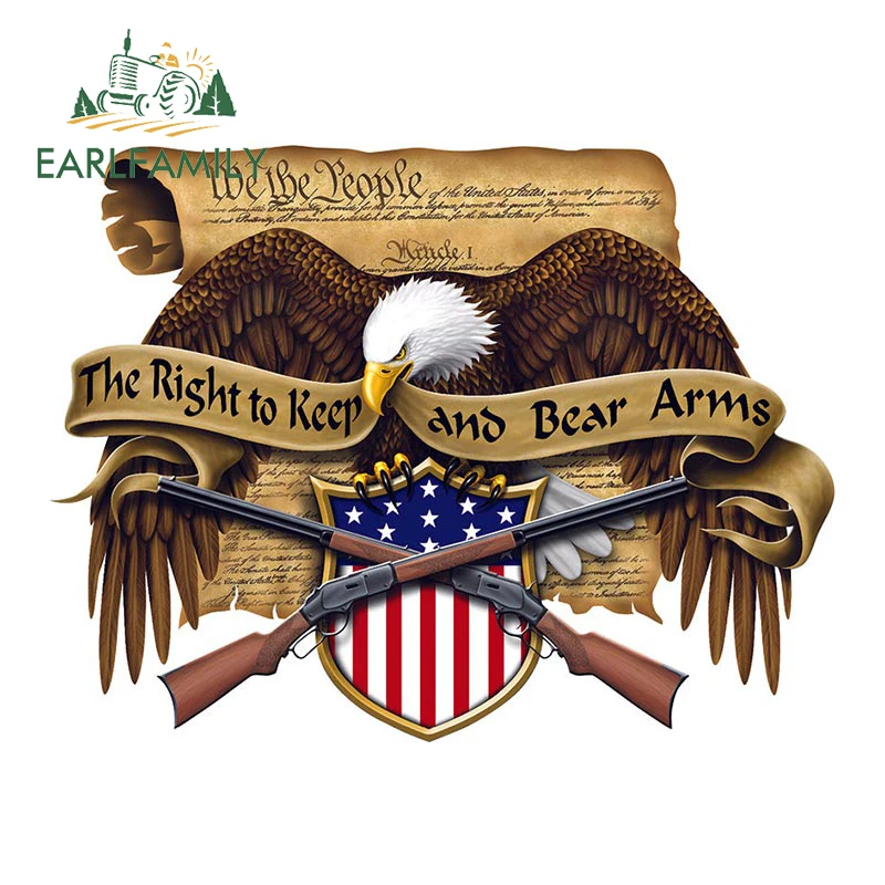 EARLFAMILY, 13 см x 10 см, наклейка на автомобиль «Право To Bear Arms», наклейка с орлом, наклейка на окно, бампер, багажник, наклейка для автомобиля
EARLFAMILY, 13 см x 10 см, наклейка на автомобиль «Право To Bear Arms», наклейка с орлом, наклейка на окно, бампер, багажник, наклейка для автомобиля