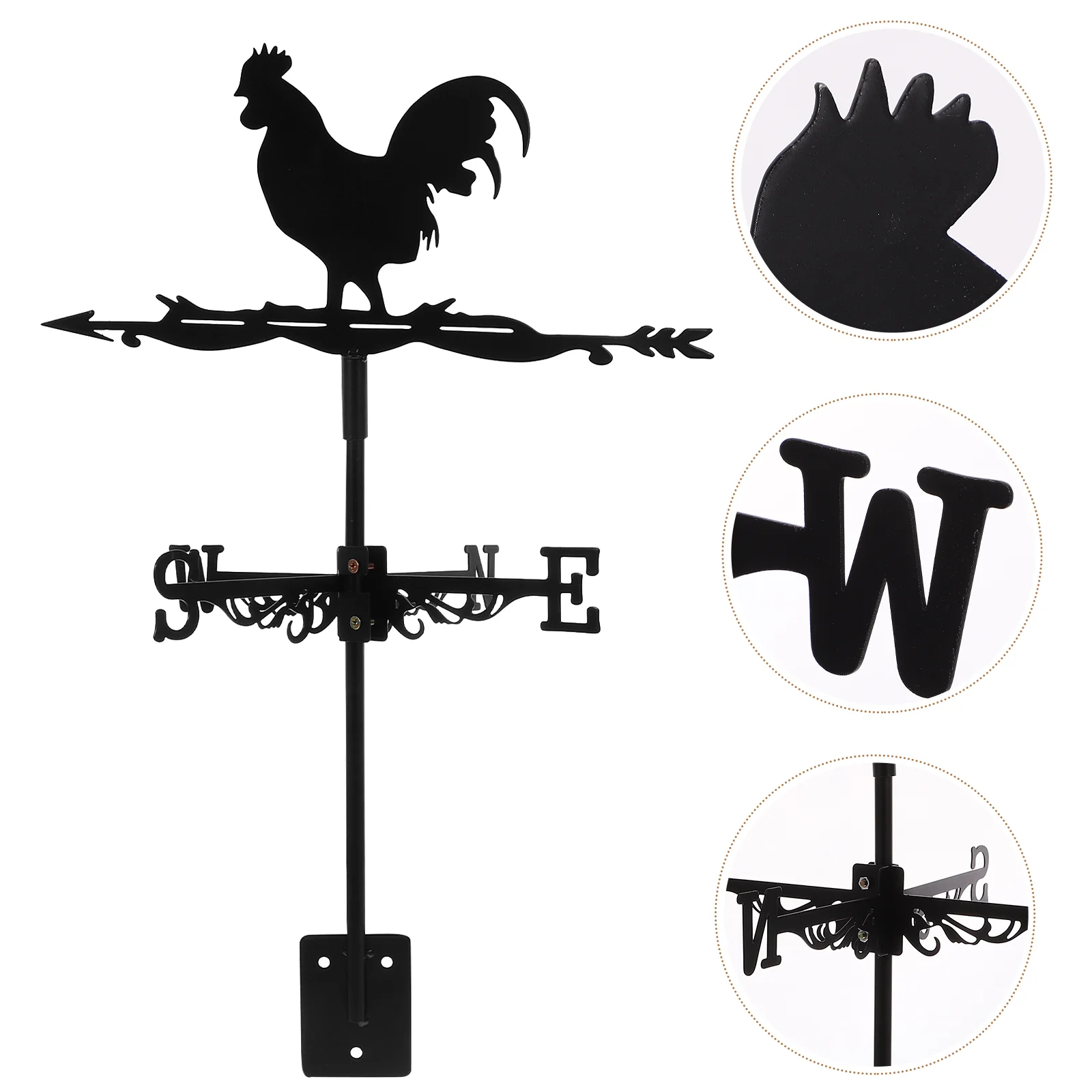 

Roof Weather Vane Metal Wind Direction Indicator Patio Weathervane Animal Iron Decorative Lawn Indicators