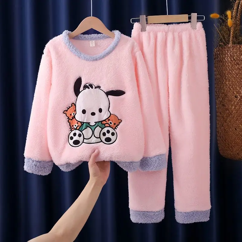Kawaii Hello Kitty Sanrio Anime Coral Velvet Pajamas Autumn Winter Thickened Cinnamoroll Cartoon Cute Kuromi Clothes Kids Toys
Kawaii Hello Kitty Sanrio Anime Coral Velvet Pajamas Autumn Winter Thickened Cinnamoroll Cartoon Cute Kuromi Clothes Kids Toys