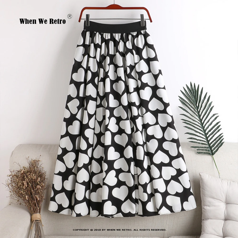 Women Love Heart Print Skirt Spring Summer Vintage High Waist Midi Long Skirts A-line Big Swing Umbrella Elastic Skirts RS136
Women Love Heart Print Skirt Spring Summer Vintage High Waist Midi Long Skirts A-line Big Swing Umbrella Elastic Skirts RS136