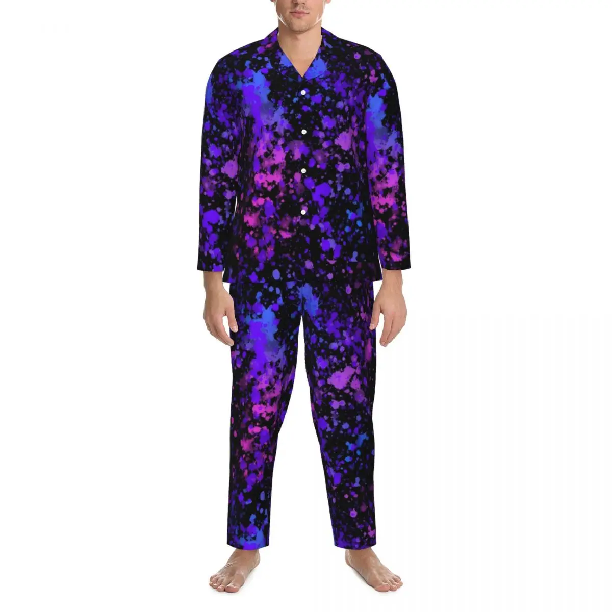 Neon Paint Splatter Pajamas Set Abstract Graffiti Kawaii Sleepwear Male Long-Sleeve Casual Home Two Piece Home Suit Plus Size
Neon Paint Splatter Pajamas Set Abstract Graffiti Kawaii Sleepwear Male Long-Sleeve Casual Home Two Piece Home Suit Plus Size