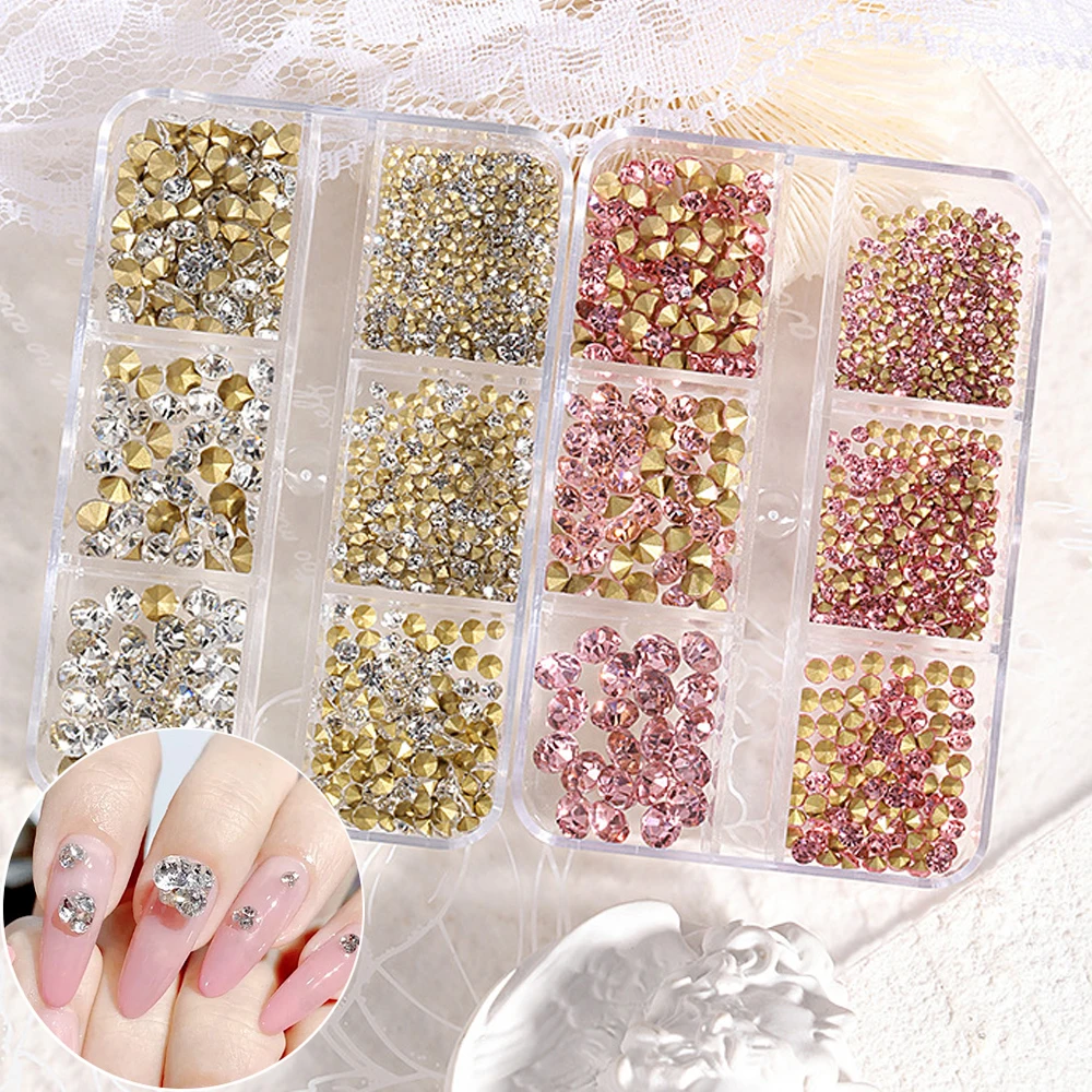 6 Grids/Box Nail Art Rhinestone Star Pointed Bottom Drill Glass Nail Ornament Mixed DIY Nail Decoration Diamond Crystal Gems
6 Grids/Box Nail Art Rhinestone Star Pointed Bottom Drill Glass Nail Ornament Mixed DIY Nail Decoration Diamond Crystal Gems