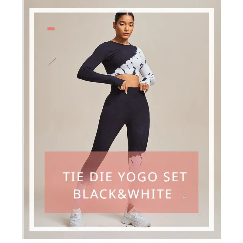 Sports Bra Yoga Suit Seamless Black White High Elastic Running Fitness Set Tie-dye Yoga Wear 2 Pieces Set Sporty Leggings Woman
Sports Bra Yoga Suit Seamless Black White High Elastic Running Fitness Set Tie-dye Yoga Wear 2 Pieces Set Sporty Leggings Woman
