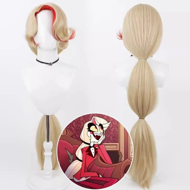 

Hazbin Charlie Momningstar Cosplay Anime Hotel Charlie Momningstar Cosplay Wig Long Heat Resistant Synthetic Hair Halloween
