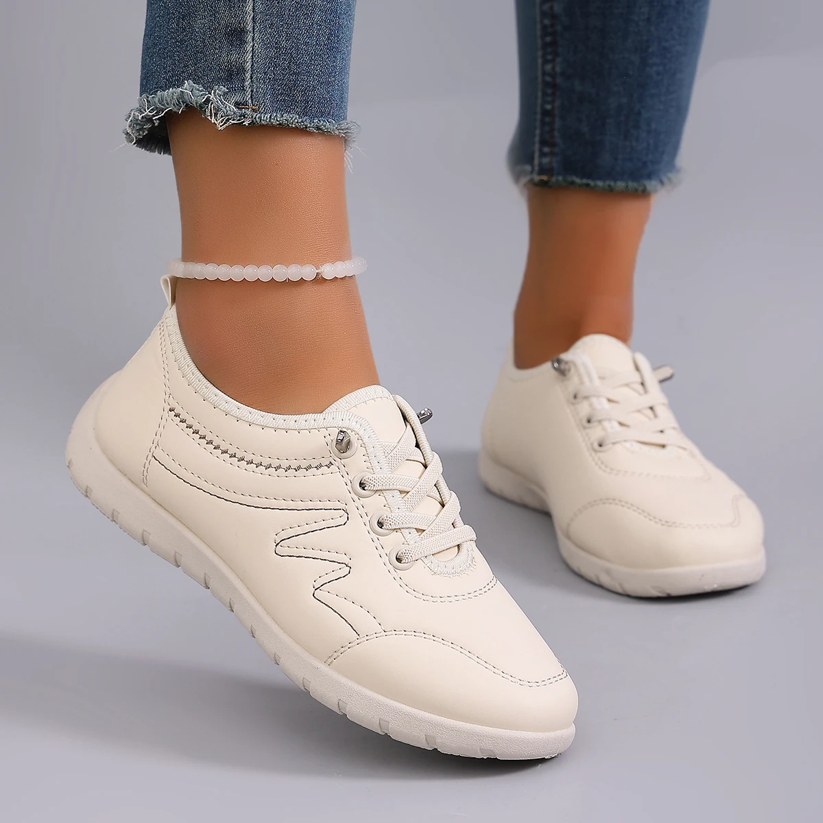 Spring new women's sports shoes, fashionable, breathable, lightweight, non-slip, wear-resistant, casual sports shoes, flat shoes 31 Sa9ed67250e6043bc86fcac8e2968c0a2h