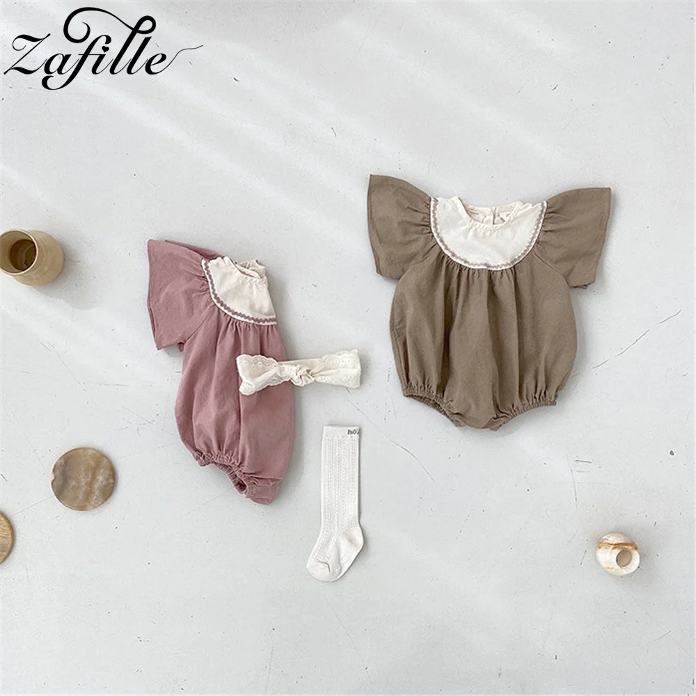 ZAFILLE Summer Baby Rompers Flying Sleeve Newborn Bodysuit For Girls Clothing Casual Kids Toddler Costume Infant Solid Sleepwear
ZAFILLE Summer Baby Rompers Flying Sleeve Newborn Bodysuit For Girls Clothing Casual Kids Toddler Costume Infant Solid Sleepwear
