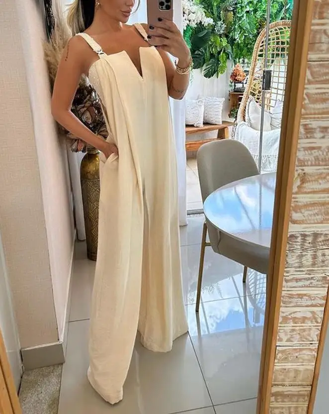 Women's Fashion jumpsuit Summer New Pocket Design Wide Leg Asymmetric Neck jumpsuit Loose Camo Women's jumpsuit
Women's Fashion jumpsuit Summer New Pocket Design Wide Leg Asymmetric Neck jumpsuit Loose Camo Women's jumpsuit