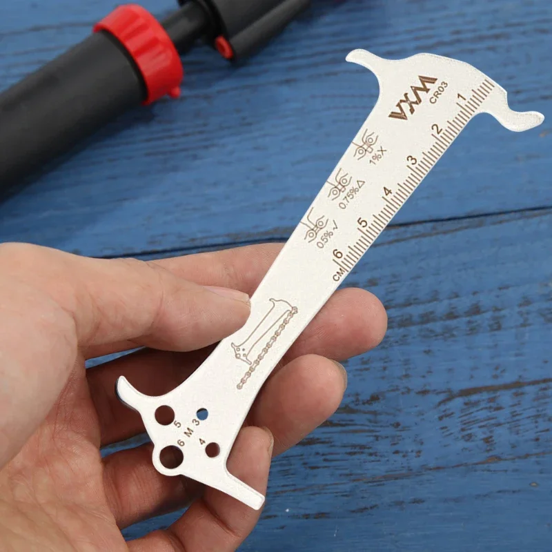 

MTB Bike Chain Wear Indicator Ruler Bicycle Chains Gauge Measurement Checker Cycling Repair Tool Stainless Steel Screw Diameter