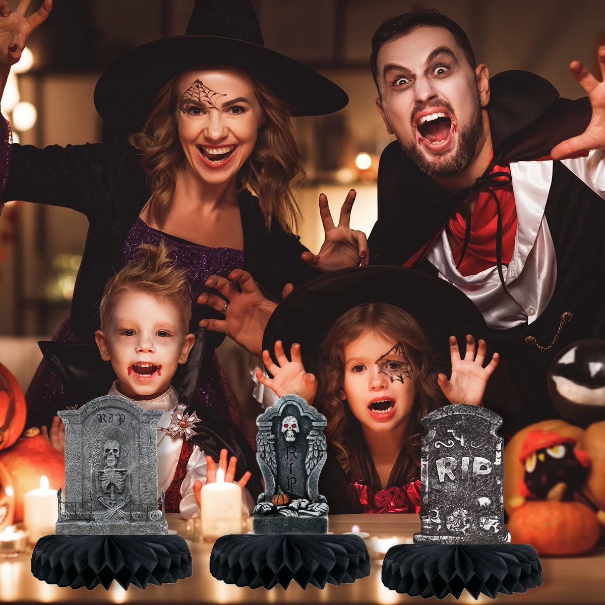 Halloween Party Home Decoration Halloween Tombstone Honeycomb Haunted House Table Decor Graveyard Lawn Scary Party Supplies
Halloween Party Home Decoration Halloween Tombstone Honeycomb Haunted House Table Decor Graveyard Lawn Scary Party Supplies