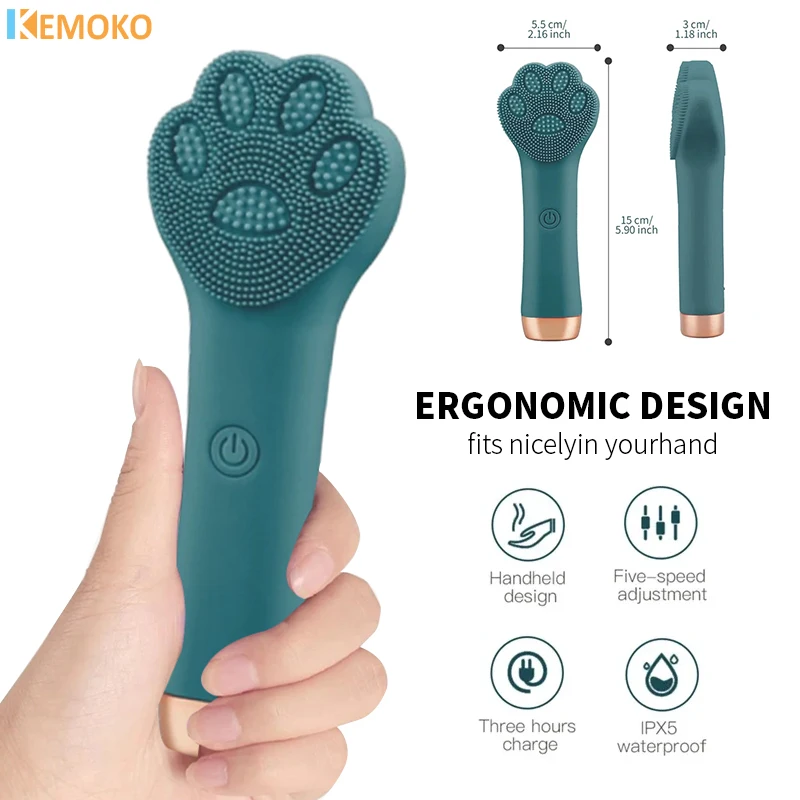 

Electric Silicone Face Cleansing Instrument Wash Brush Ultrasonic Vibration Pore Cleaning Facial Vibration Massage Beauty Care