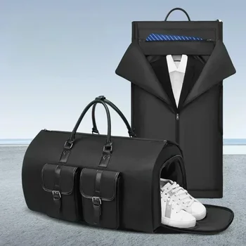 남성용 싱글 숄더 크로스바디 백, 접이식 슈트 배낭, 대용량 휴대용 가방, 다기능 보관 가방, 36-55L