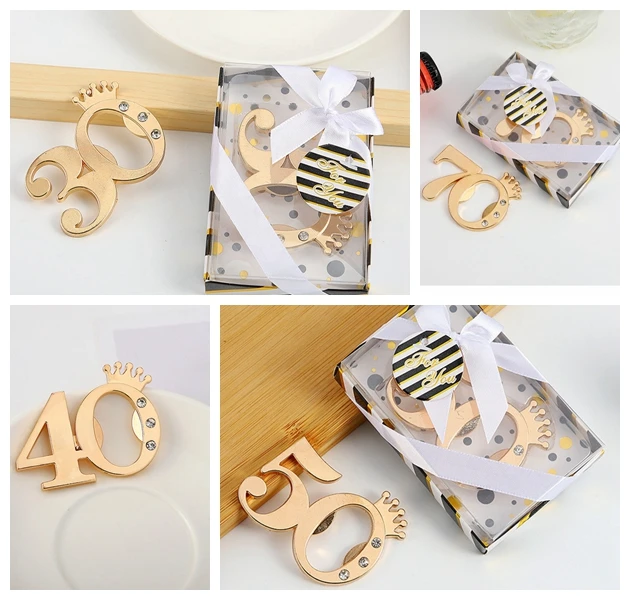

30Pieces/lot 50th Gold anniversary gift for 60th wedding souvenirs and 70th birthday celebrations gifts and 40th Party Favors
