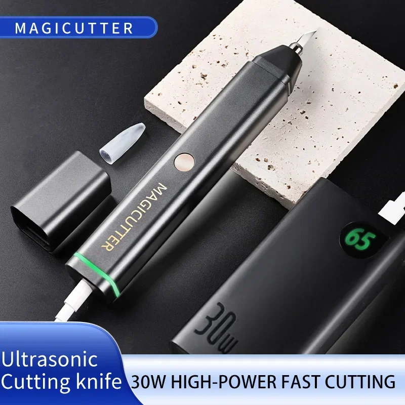 Портативный ультразвуковой резак MAGICUTTER, деревянная доска, искусство, режущая ручка с запасным лезвием
Портативный ультразвуковой резак MAGICUTTER, деревянная доска, искусство, режущая ручка с запасным лезвием