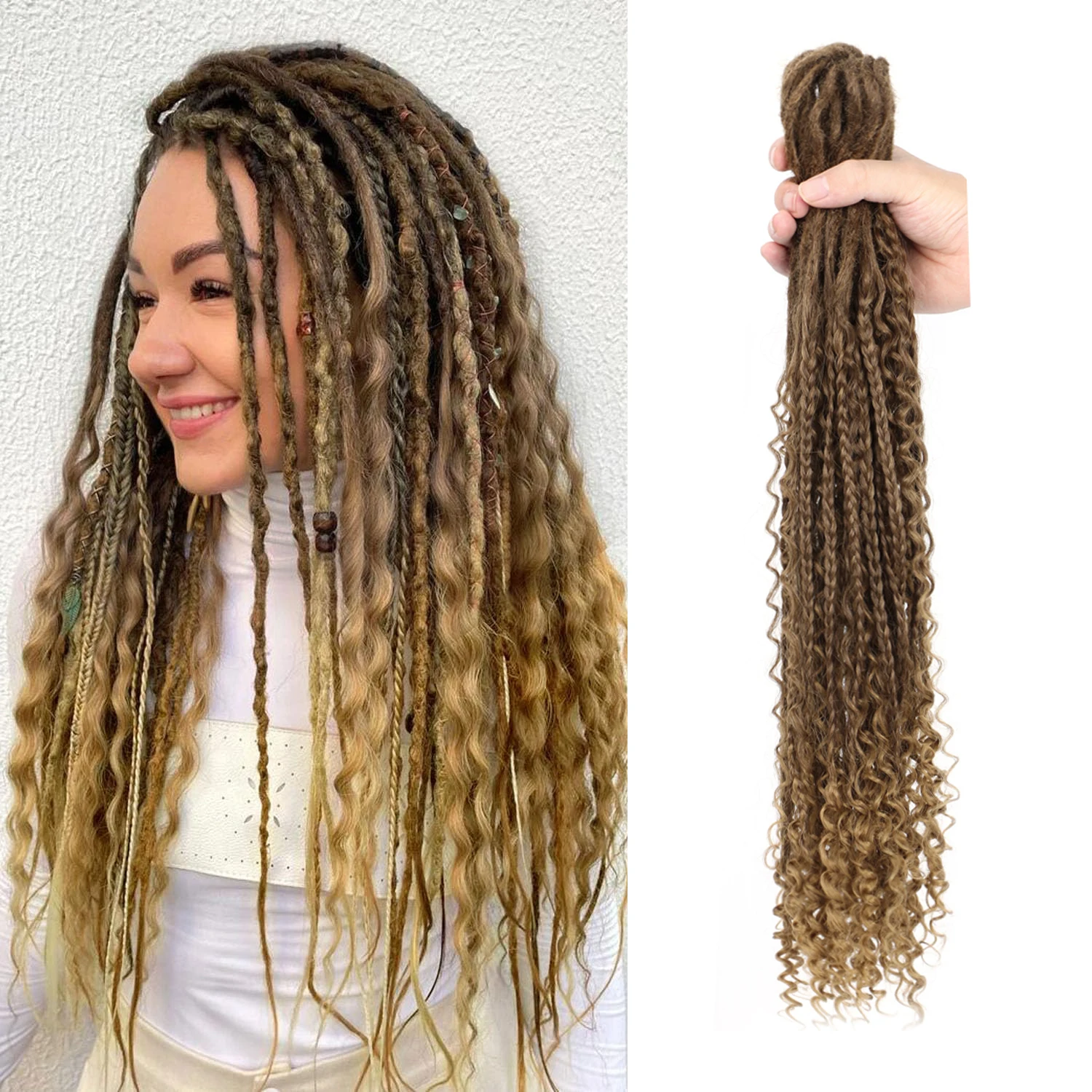 Dreadlocks Synthetic Boho Box Braids Double Ended Dreadlock Extensions 24inches Dreadlock Extension Crochet Hair for Women
Dreadlocks Synthetic Boho Box Braids Double Ended Dreadlock Extensions 24inches Dreadlock Extension Crochet Hair for Women