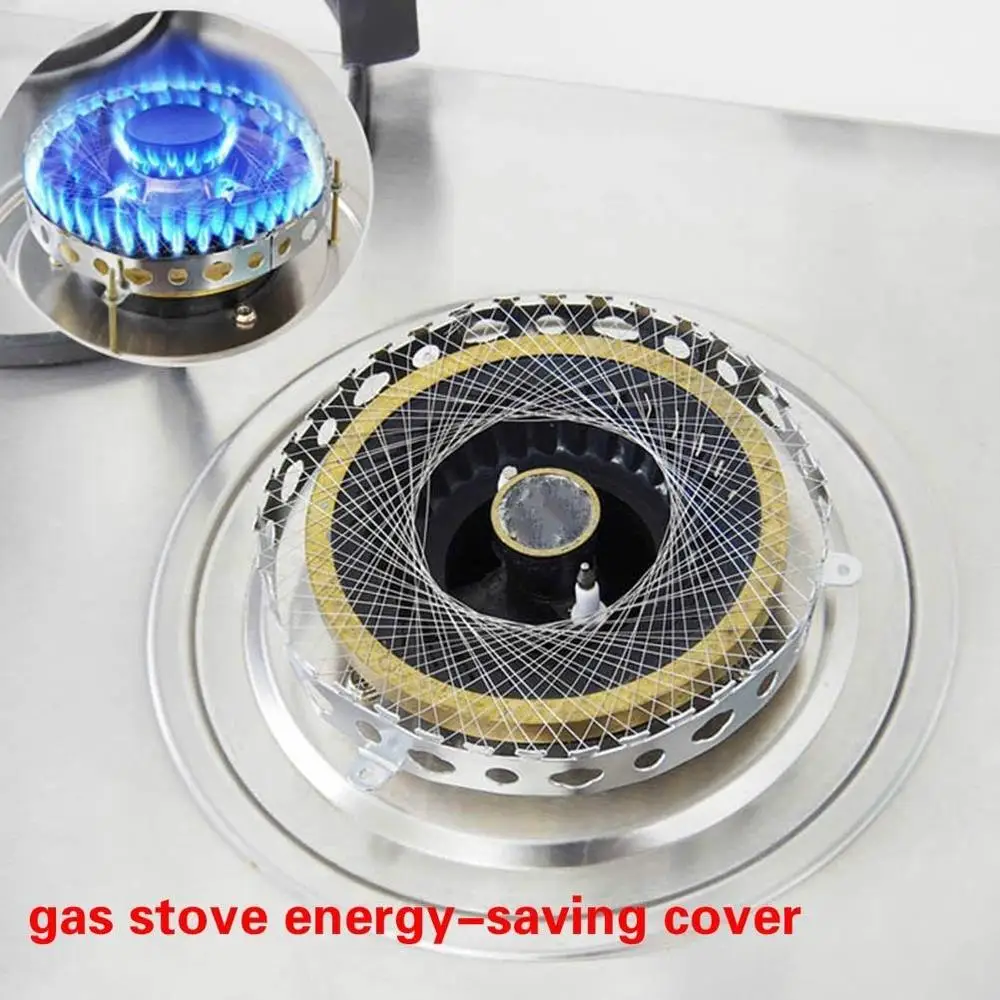 

Stainless Steel Round Shape Torch Gas Cooking Windproof Energy-Saving Cover Net Stove Wind Resistant