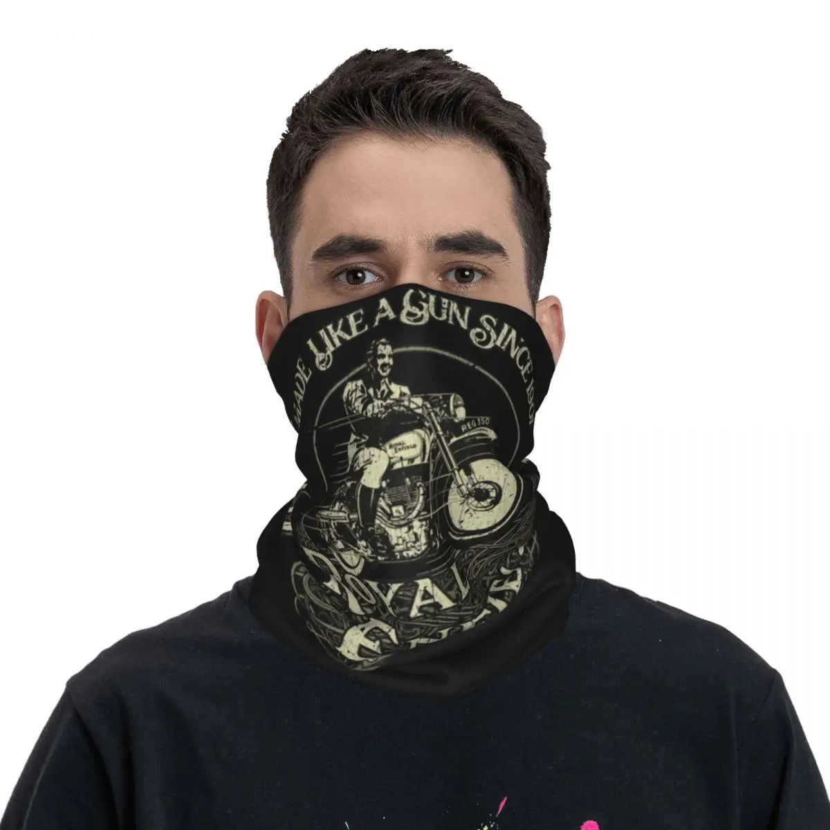 

Enfield Cycle Co Ltd 1901 Motorcycle Rider Bandana Neck Cover Printed Motorbike Wrap Scarf Multifunctional Face Mask Outdoor