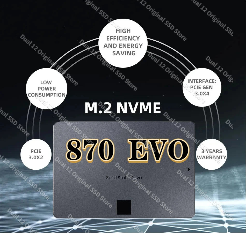 

SSD 870 EVO 250GB 500GB 1TB 8TB Internal Solid State Disk HDD Hard Drive SATA3 2.5 inch ssd sata 2tb 4tb for Laptop Desktop PC