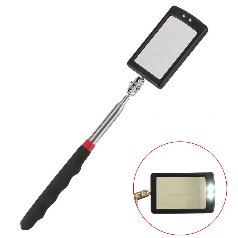 

Portable Underbody, Inner Wall LED Lamp Telescoping Inspection Mirror Rotates 360 Degrees