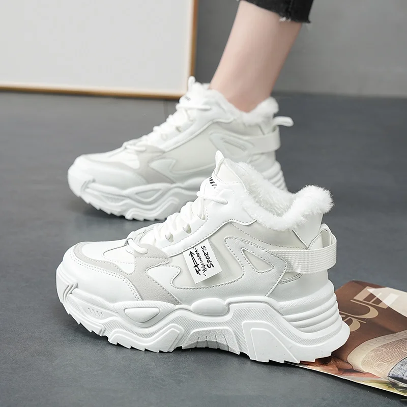 2023 New Warm Plush High-top Sneakers for Womens Spring Thick-Bottom Casual Walking Vulcanize Shoes High-top Skateboards Spring
2023 New Warm Plush High-top Sneakers for Womens Spring Thick-Bottom Casual Walking Vulcanize Shoes High-top Skateboards Spring