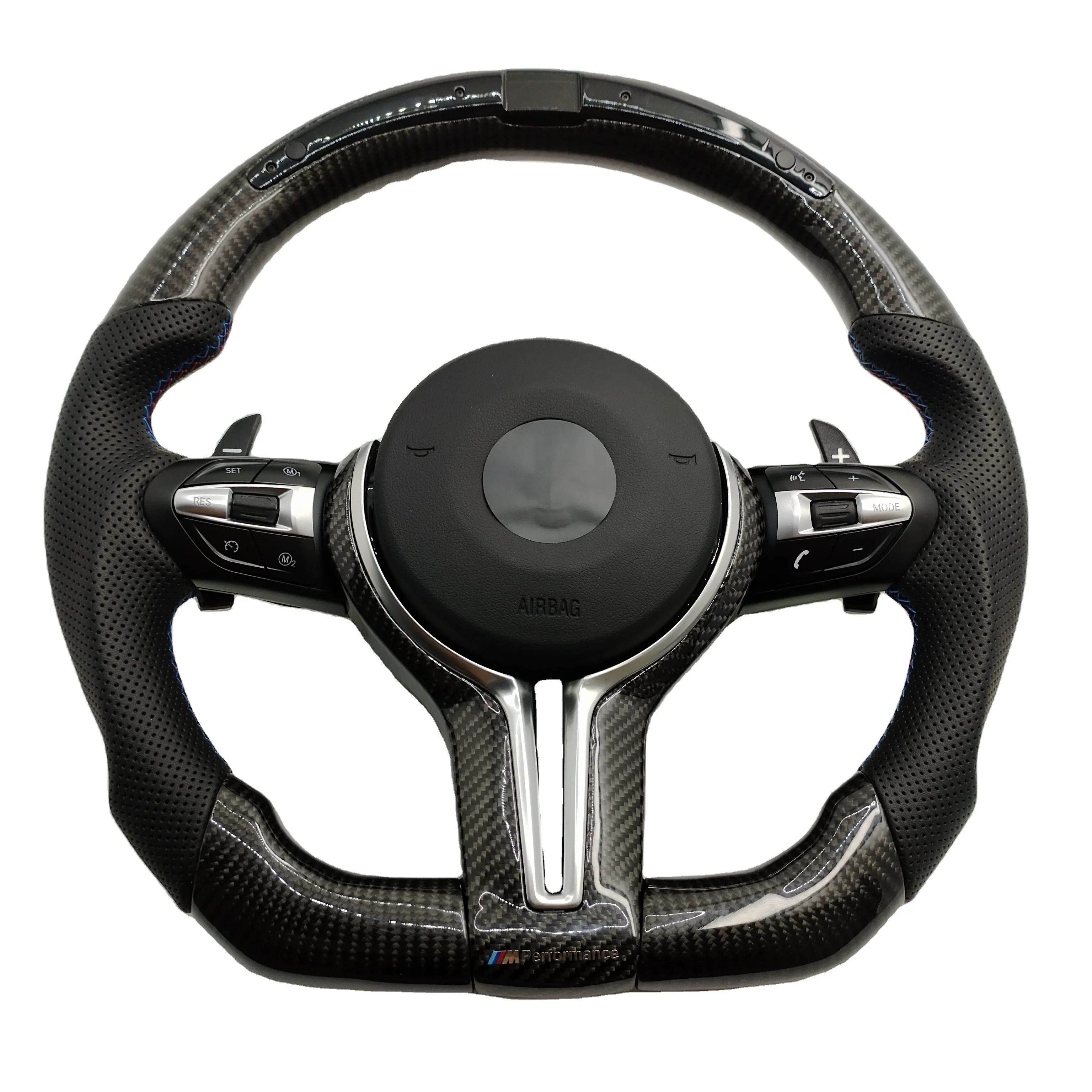 

LED Car Steering Wheel Carbon Fiber For BMW M2 M3 M4 M5 F18 F10 F15 F16 F20 F22 F30 F32 F36 F40 F80 F90 M Performance Sports