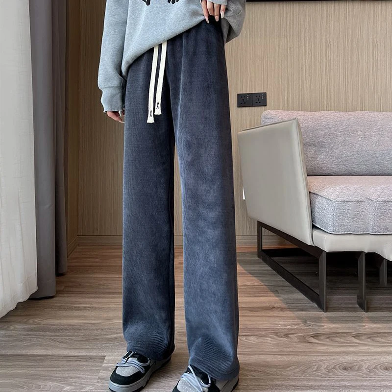 Warm Plush Corduroy Pants Women 2022 Autumn Winter Casual Loose Wide Leg Trousers Woman Soild Color High Waist Straight Pants
Warm Plush Corduroy Pants Women 2022 Autumn Winter Casual Loose Wide Leg Trousers Woman Soild Color High Waist Straight Pants
