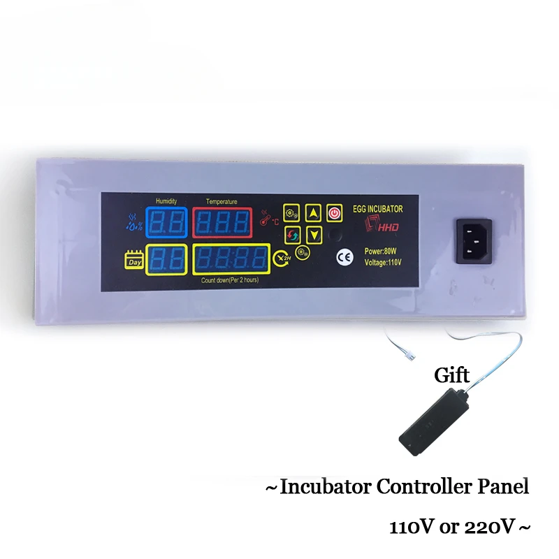 

HHD Spare Parts Digital Automatic Temperature Computer Chicken Egg Incubator Controller Panel 110V 220V for 48 56 96 eggs