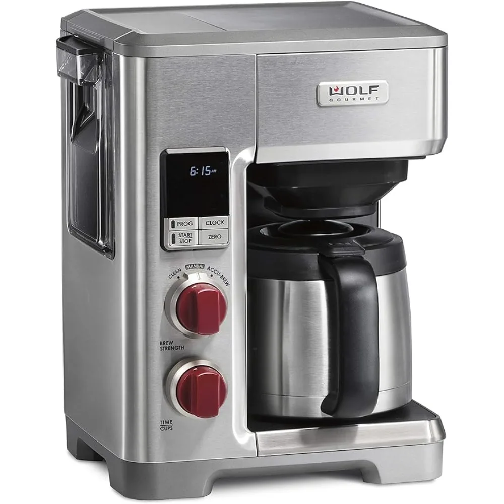 Programmable Coffee Maker System with 10 Cup Thermal Carafe, Built-In Grounds Scale, Removable Reservoir, Red Knob
Programmable Coffee Maker System with 10 Cup Thermal Carafe, Built-In Grounds Scale, Removable Reservoir, Red Knob