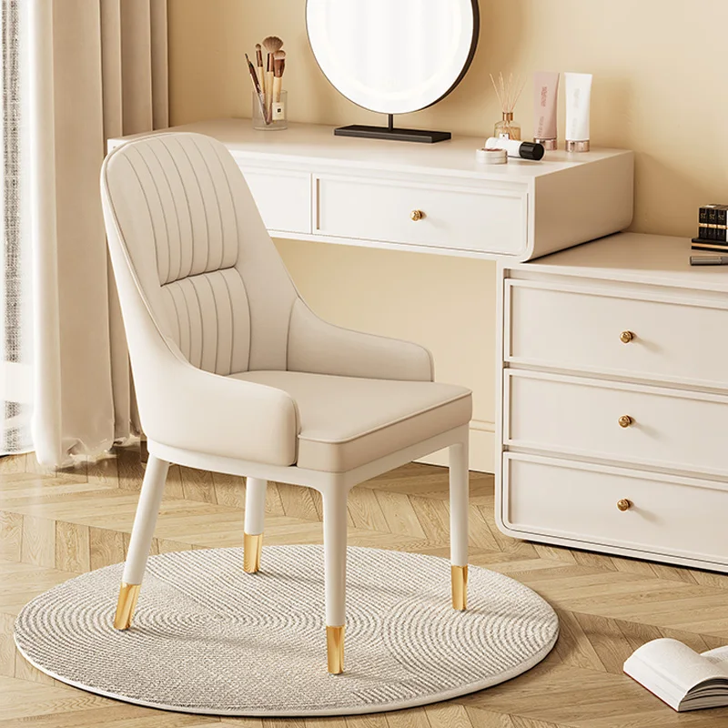 

Мягкий индивидуальный обеденный стул, Французский роскошный современный простой эргономичный обеденный стул, дизайнерский Повседневный шезлонг, мебель для спальни