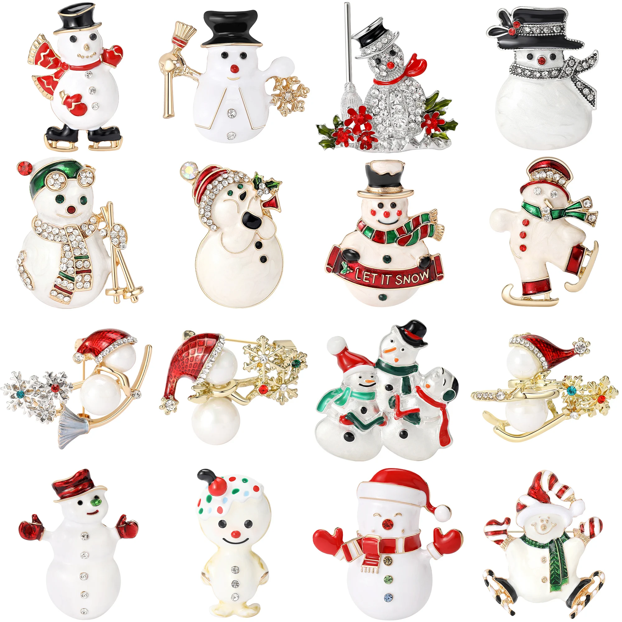 StarryGem Wholesale Rhinestone Snowman Brooches for Women Unisex Enamel Broomstick Pin Office Party Friend Gifts Accessories
StarryGem Wholesale Rhinestone Snowman Brooches for Women Unisex Enamel Broomstick Pin Office Party Friend Gifts Accessories