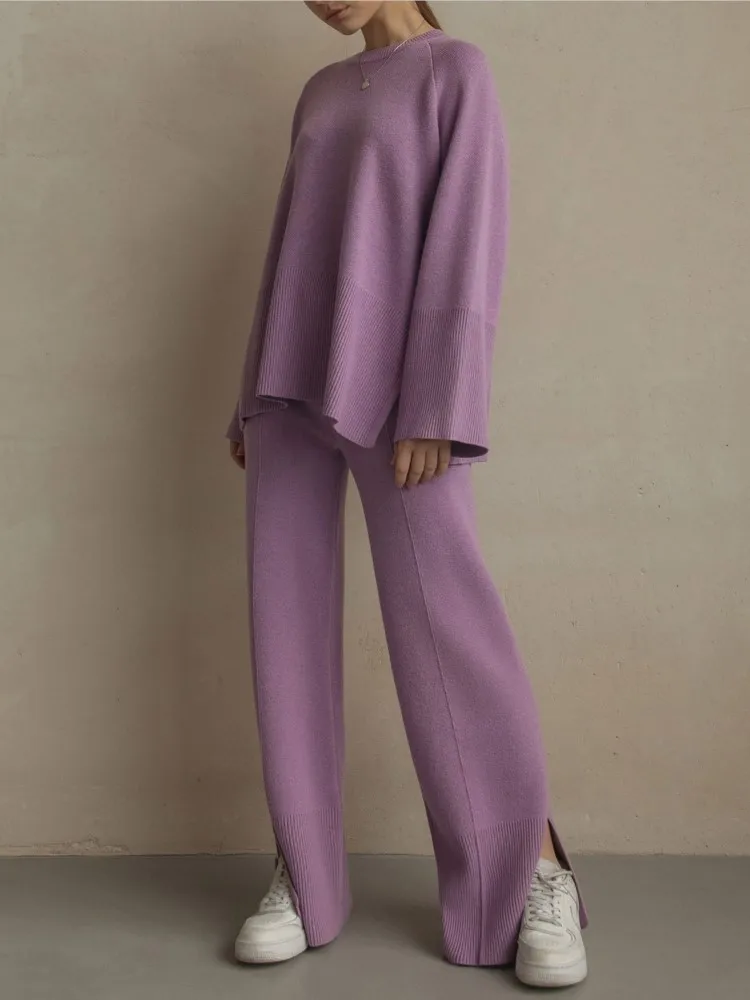 Autumn Winter Knitted Tracksuit Sweatshirts Fashion Women Pants Suit 2 Piece Set Casual Loose Homewear Female Clothing
Autumn Winter Knitted Tracksuit Sweatshirts Fashion Women Pants Suit 2 Piece Set Casual Loose Homewear Female Clothing