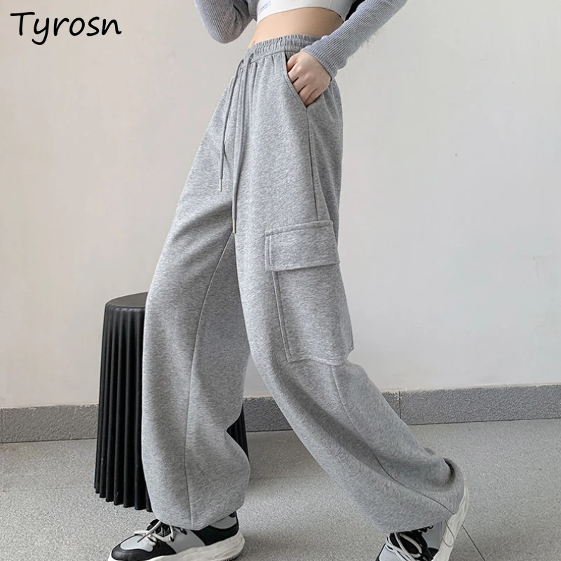 

Hip Hop Pants Women Pantalones Jogger Sporty American Streetwear Teens Multi Pockets Simply Trouser Baggy S-3XL Fashion Comfort