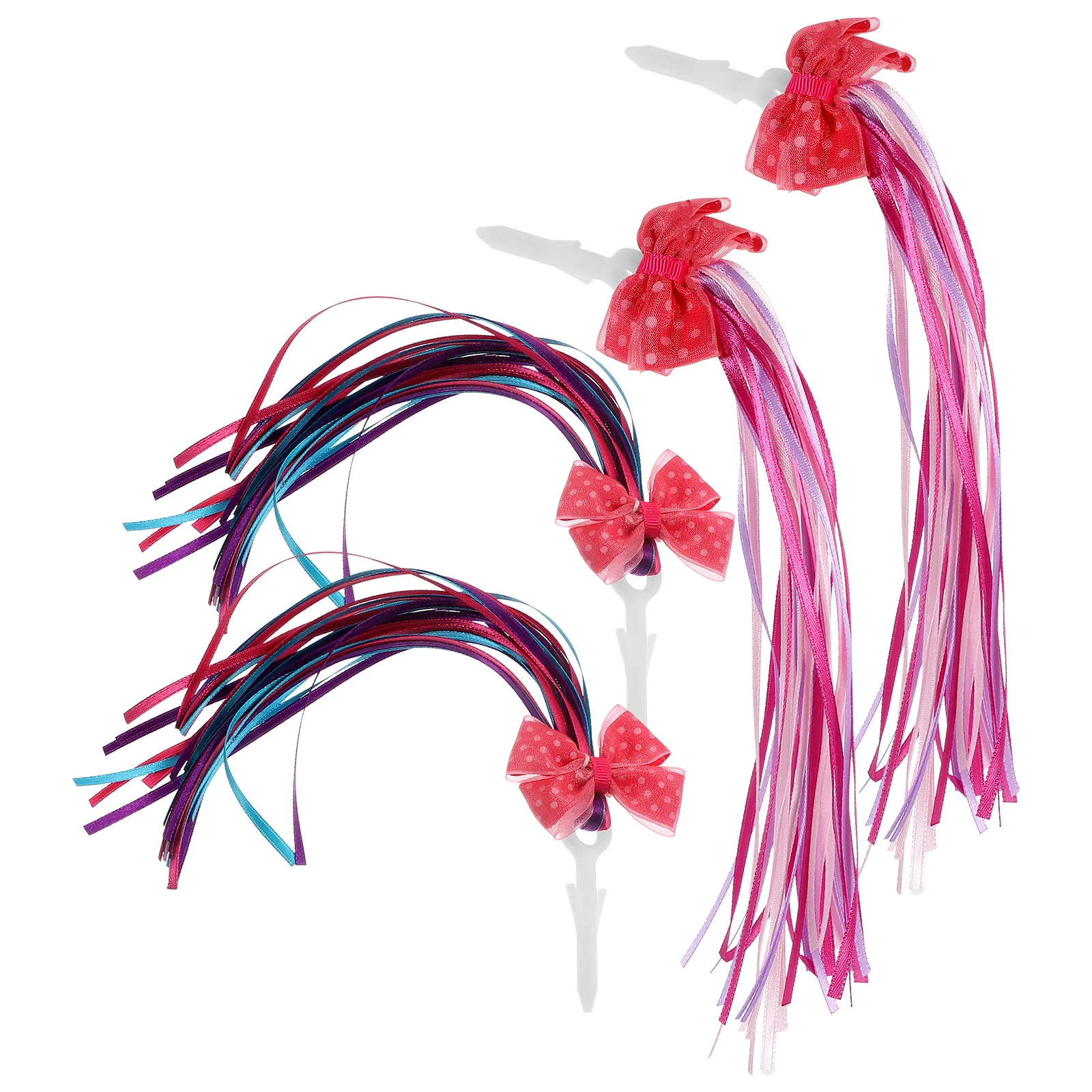 

4 Pcs Bike Streamer Fringe for Chain Scooter Ribbons Tassels Polyester Accessories Kids Child Streamers Girls Teenager