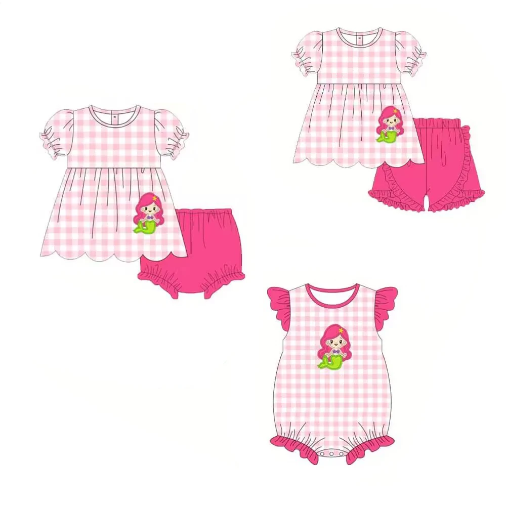 new design summer girls clothes Cartoon print pink plaid short-sleeved shorts set Newborn toddler romper lovely sisters clothes
new design summer girls clothes Cartoon print pink plaid short-sleeved shorts set Newborn toddler romper lovely sisters clothes