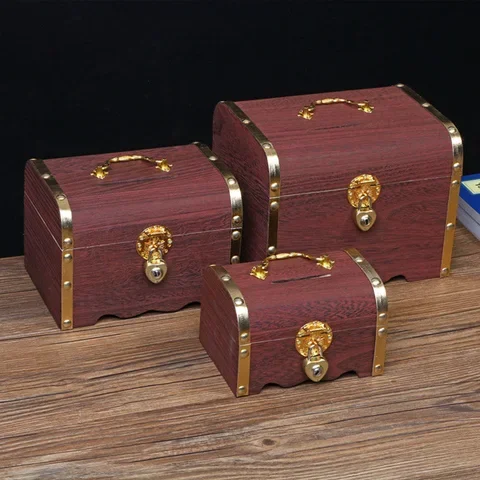 Vintage Pirate Treasure Wooden Piggy Bank Cash Coins Safe Money Saving Box Kids Children's Day Birthday Gift With Heart Lock
Vintage Pirate Treasure Wooden Piggy Bank Cash Coins Safe Money Saving Box Kids Children's Day Birthday Gift With Heart Lock