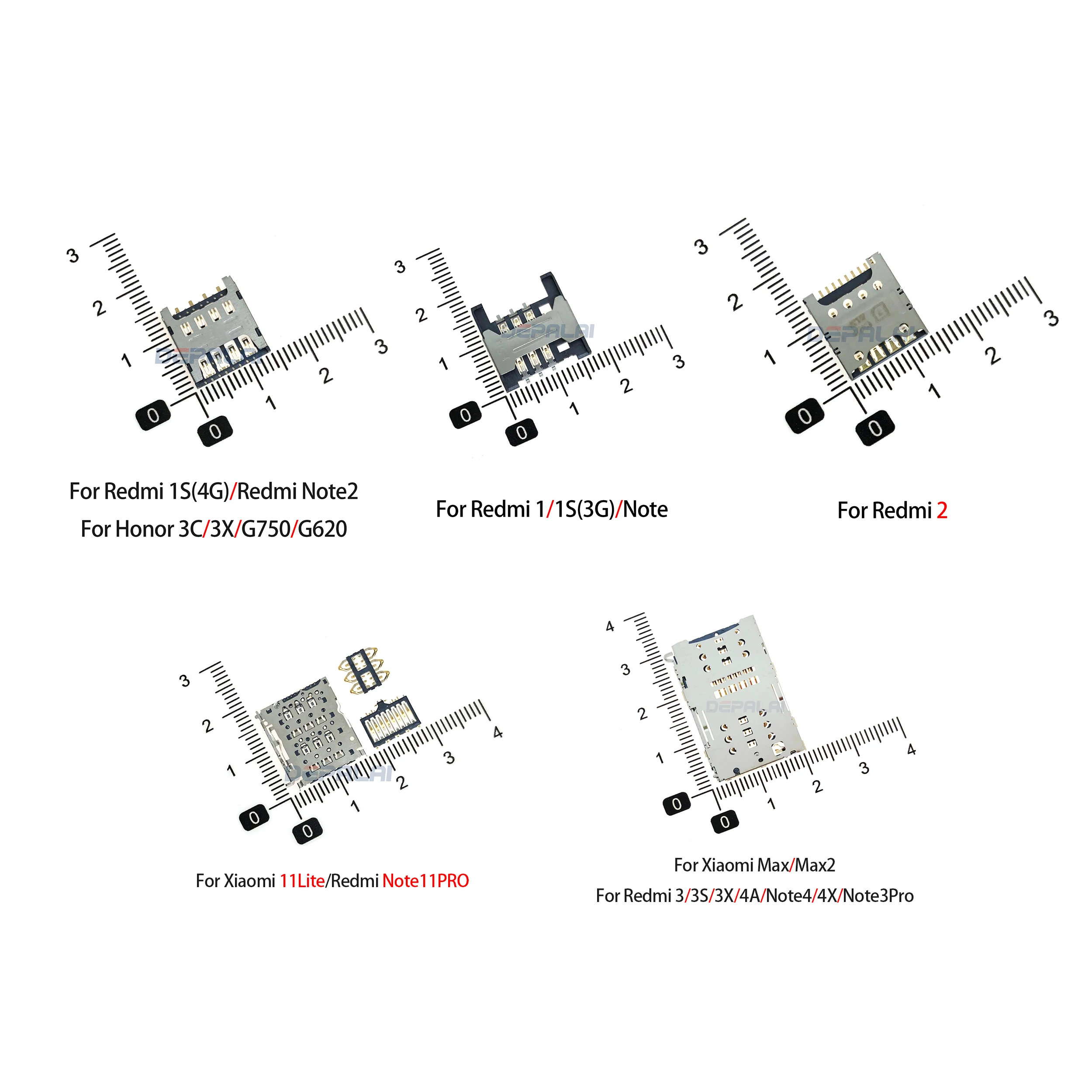 Sim Card Reader Slot Tray Holder Connector Socket Plug For Xiaomi Redmi 1 1S 2 3 3S 3X 4A 11Lite Note 2 3 4 11 PRO Max Max2
Sim Card Reader Slot Tray Holder Connector Socket Plug For Xiaomi Redmi 1 1S 2 3 3S 3X 4A 11Lite Note 2 3 4 11 PRO Max Max2