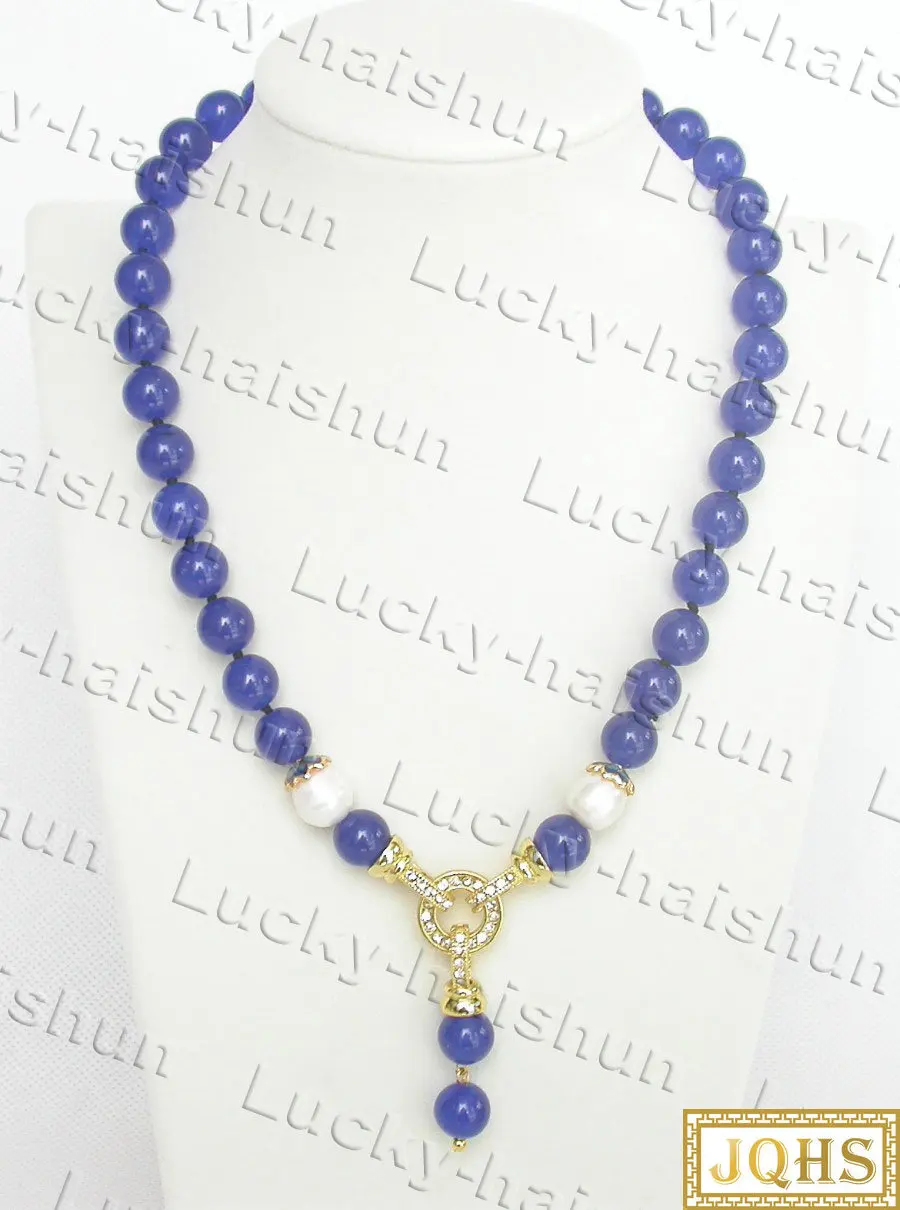 Natural 44cm 10mm Round Navy Blue Jade White Pearls Beads Pendant Necklace C626 Chains Mother's Day
Natural 44cm 10mm Round Navy Blue Jade White Pearls Beads Pendant Necklace C626 Chains Mother's Day